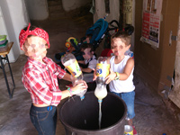 Preparando la cuerva